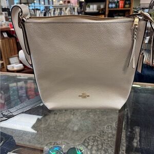 Coach Cream Leather Shoulder Bag